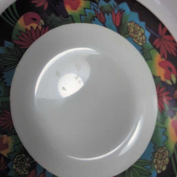 MALA Melamine Jungle Parrots & Flowers Set Cups Saucers Bowls Plates 10 Lot - Picture 14 of 15